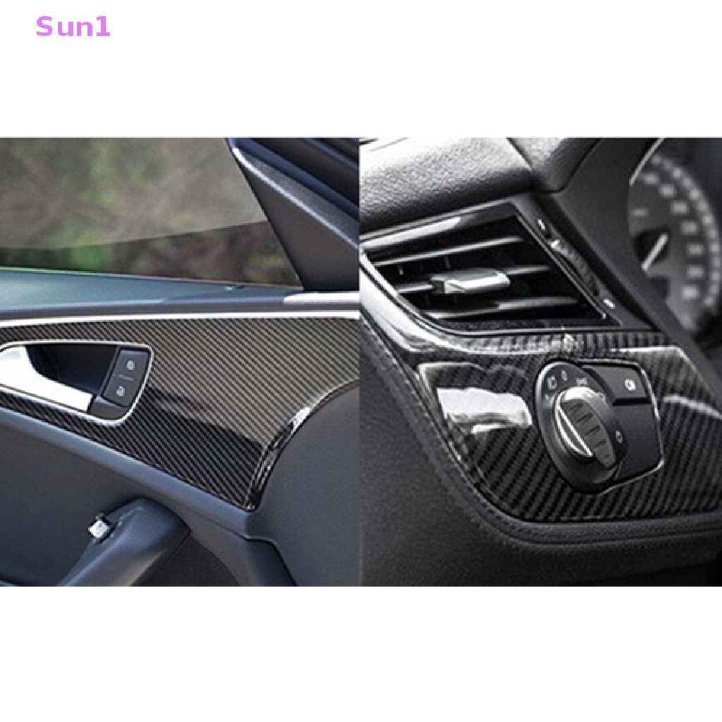 Phim Dán 5D 20 * 152cm Màu Đen Bằng Sợi Carbon Trang Trí Xe Hơi