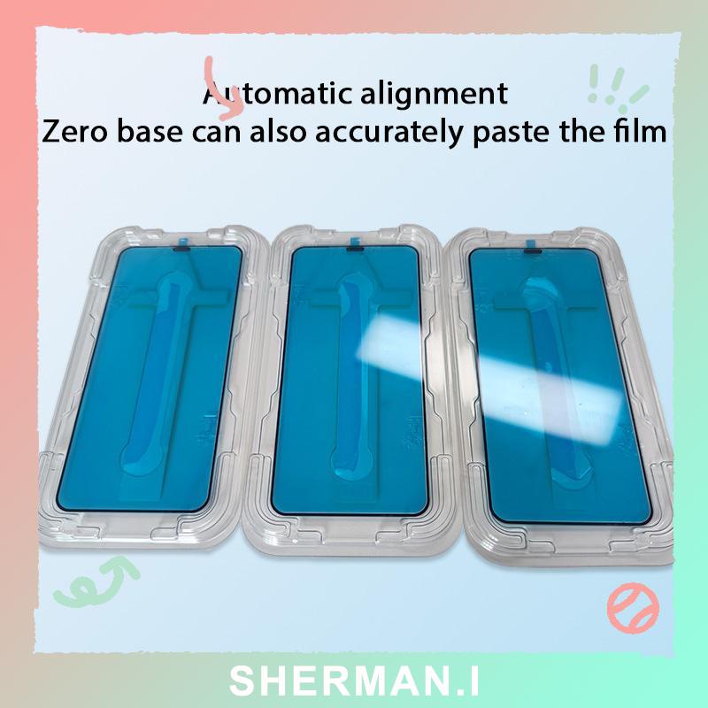 Kính Cường Lực Iphone Full Màn và Tự Dán Blue Arrow Che Bụi-SN