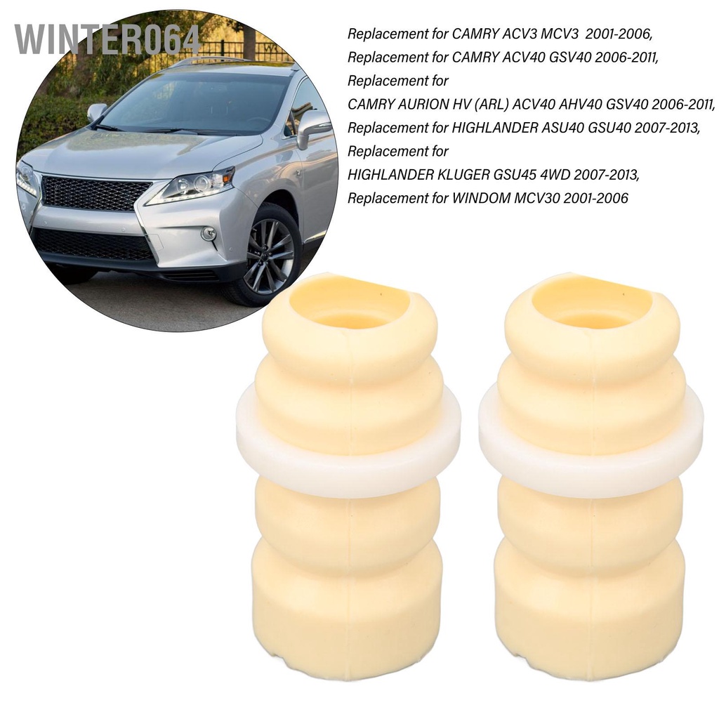 Winter064 Cặp giảm xóc Bump Stop Phía trước Trái phải 48331‑33032 Bộ đệm thanh chống treo cho ES240 ES300 RX270