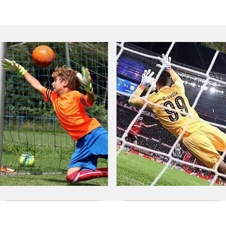 1 Cặp Găng Tay Thủ Môn Bằng Da PU Latex Chống Va Chạm Bảo Vệ Tay Cho Bé