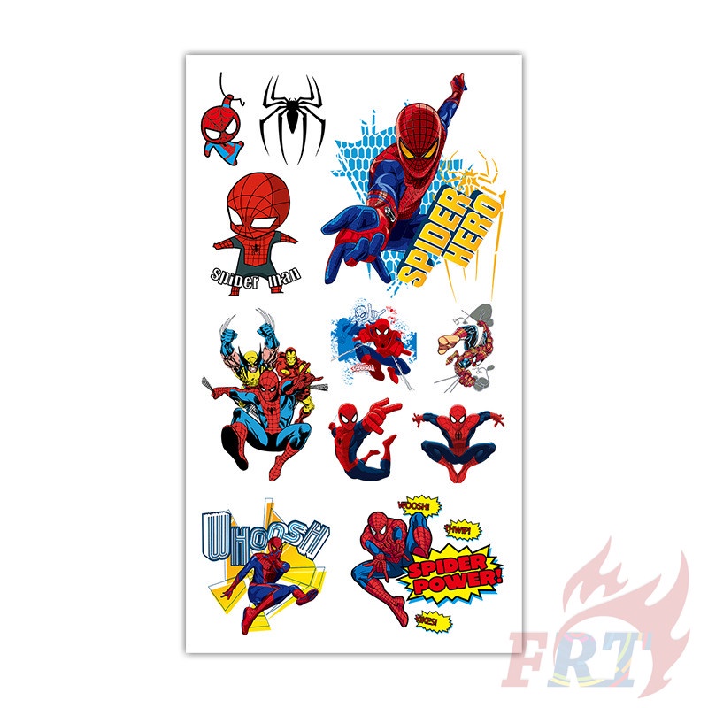 ❣️1 Tấm Hình Xăm Dán Siêu Anh Hùng Người Nhện Series 02 Mini❣️ Hình Xăm Dán Chống Thấm Nước Quyến Rũ