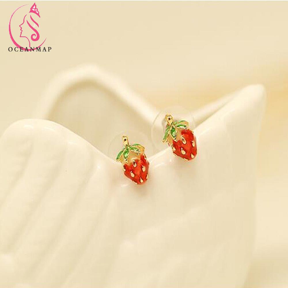 Hoa Tai Hình Trái Dâu Xinh Xắn Dành Cho Nữ