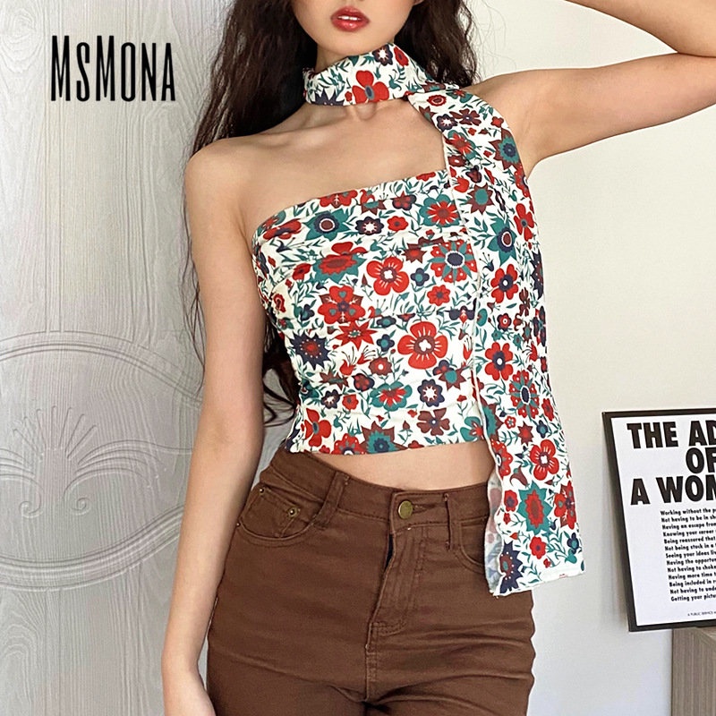 Áo Tank Top Không Tay In Họa Tiết Màu Sắc Thời Trang 2023 Quyến Rũ Cho Nữ