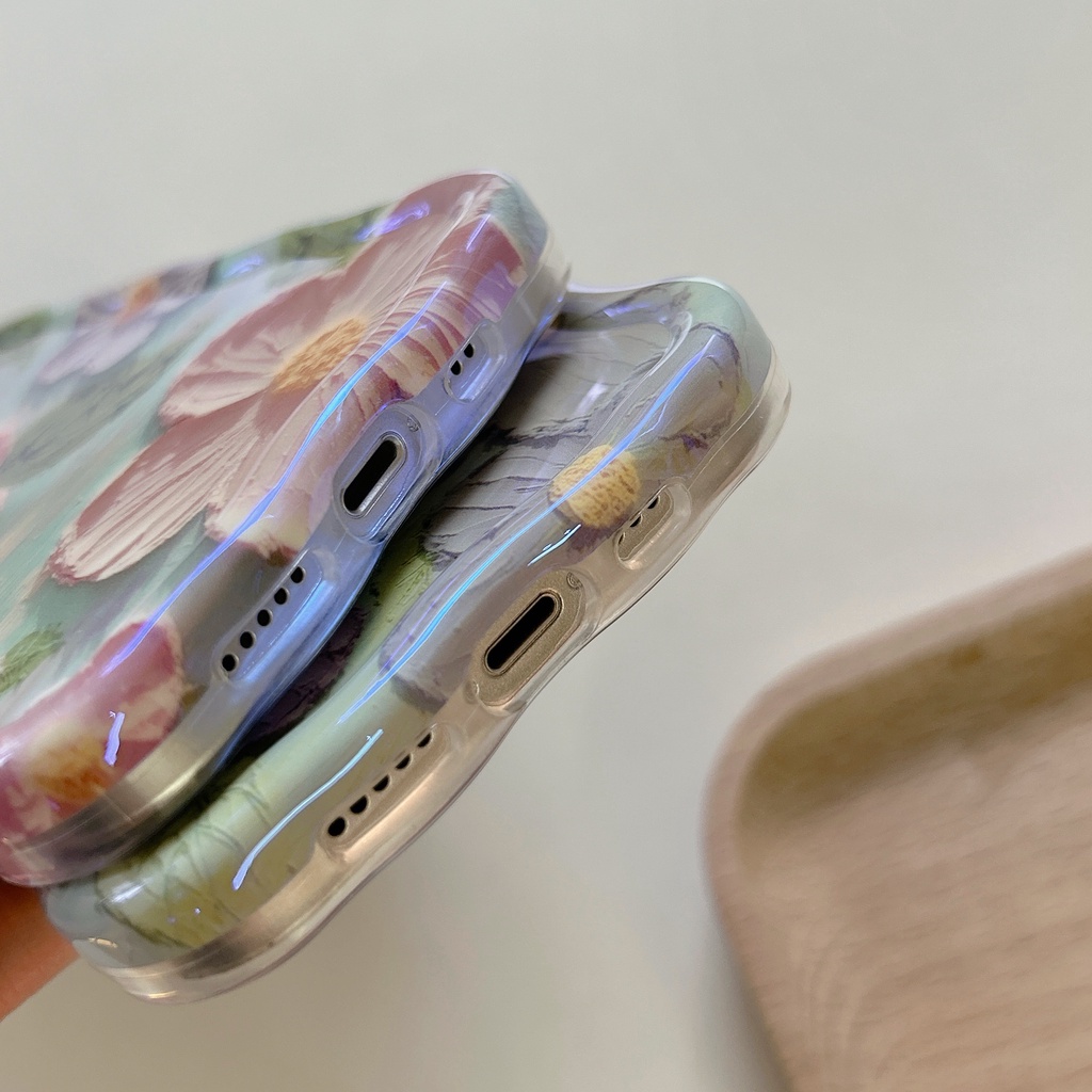 Ốp Điện Thoại TPU Chống Sốc Họa Tiết Tranh Sơn Dầu Cho IPhone 14 13 12 11 Pro Max