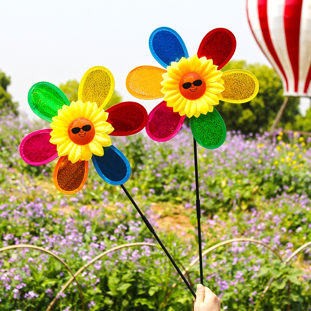 Set 3 Chong Chóng Hoa Hướng Dương Cho Bé Chơi Ngoài Trời