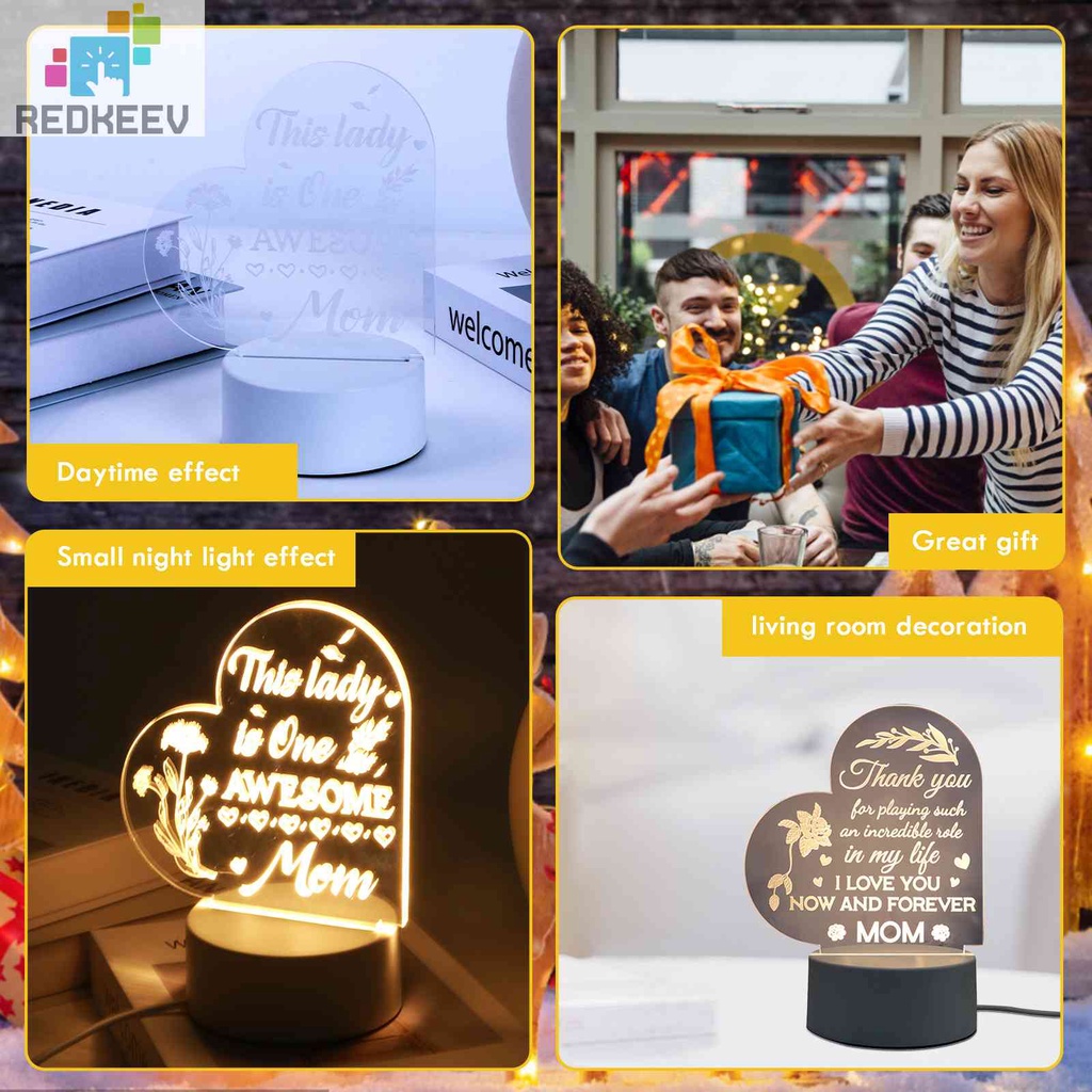 Đèn Trang Trí Văn Phòng / Học Tập In Chữ Bằng Acrylic Dùng Làm Quà Tặng Ngày Của