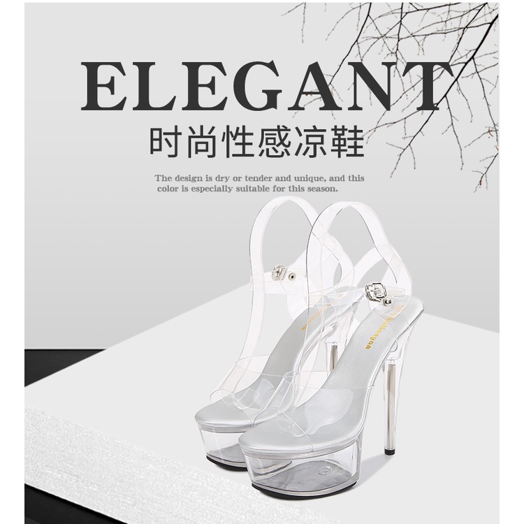 Giày Sandal Cao Gót Mũi Nhọn Chống Nước Thời Trang Mùa Hè 2021