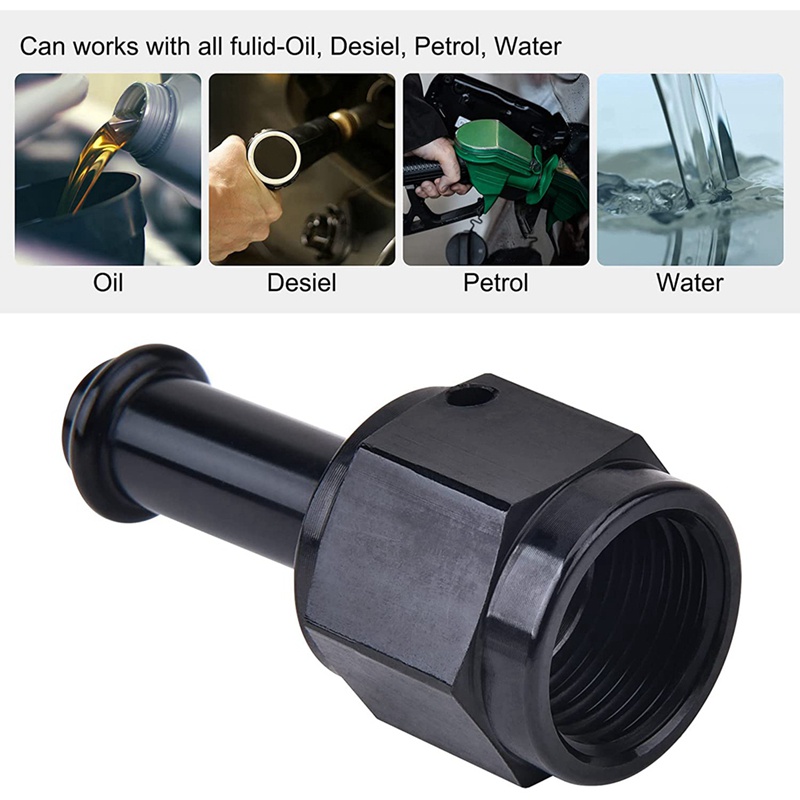 Đầu Nối Dây Dẫn Nhiên Liệu 6AN Female Sang Thẳng Xoay Được Bằng Nhôm Màu Đen