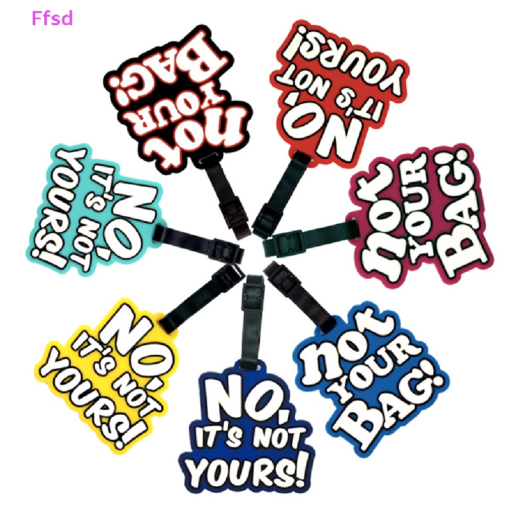 Thẻ Đánh Dấu Hành Lý Bằng Nhựa PVC In Chữ Sáng Tạo Thời Trang