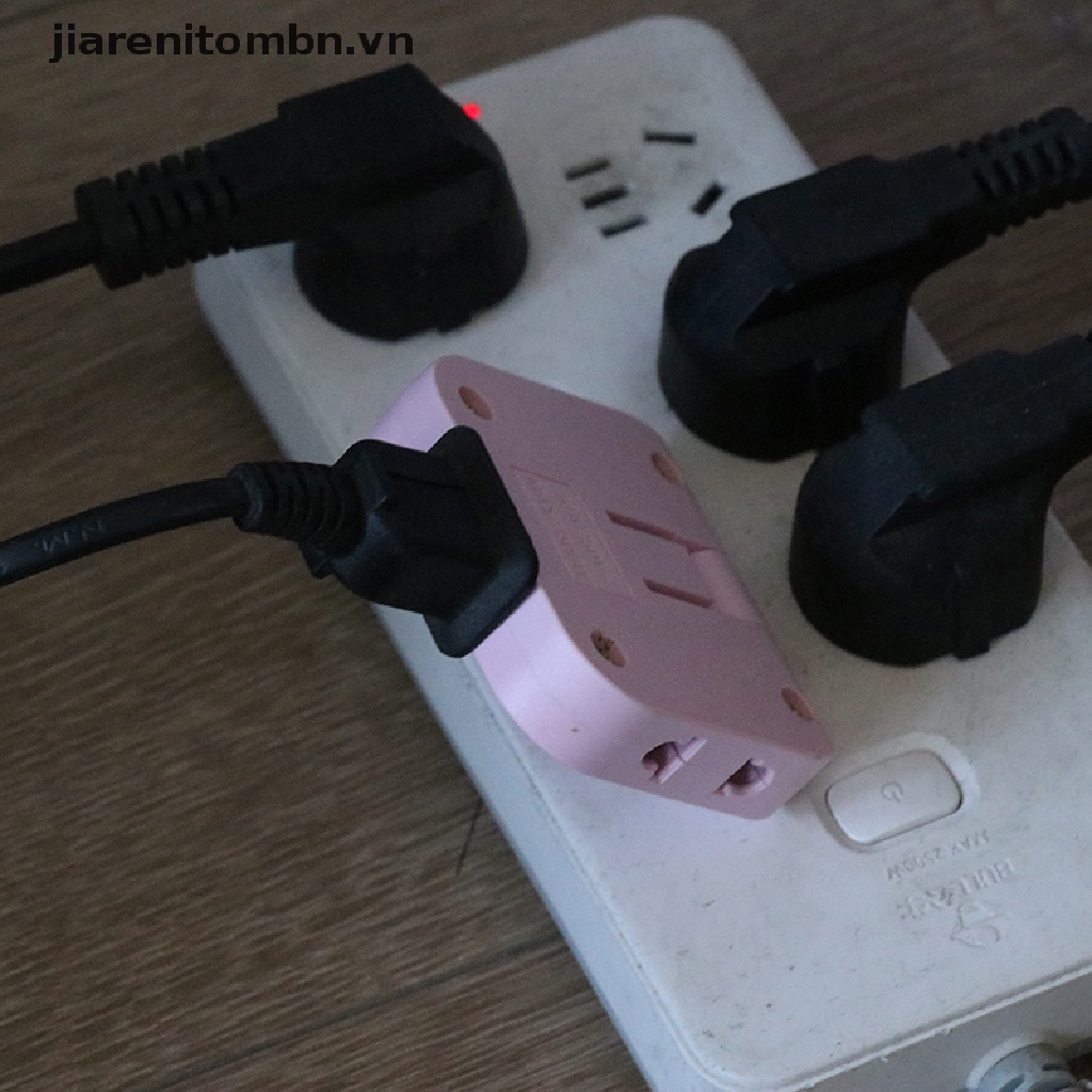 Jiarenitombn 3 In 1 EU Extension Plug 180 Degree Rotation Charging Converter Socket vn