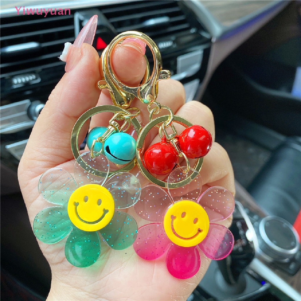 Móc Khóa Hoa Hướng Dương Mặt Cười Xinh Xắn Mới