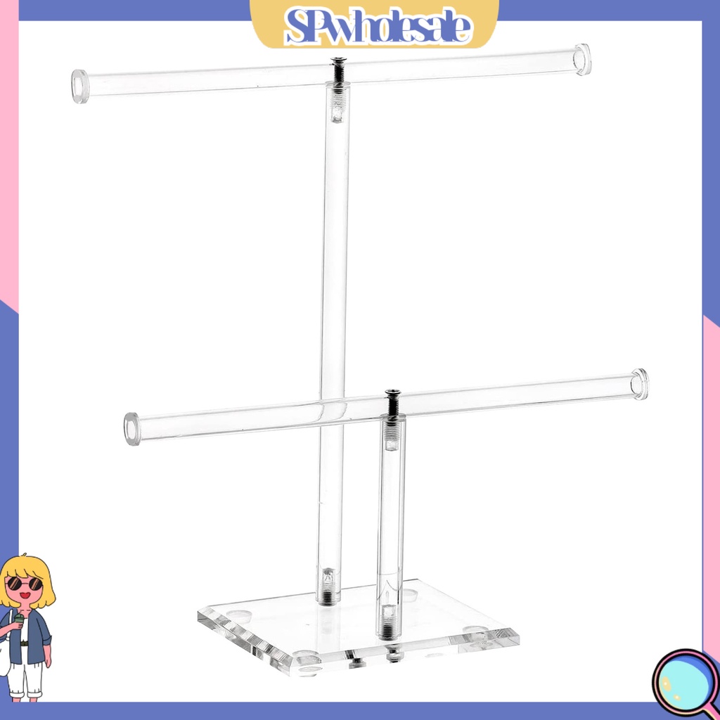 <SPwholesale> Giá Đỡ Trưng Bày Trang Sức Hình Chữ T Bằng Acrylic Trong Suốt