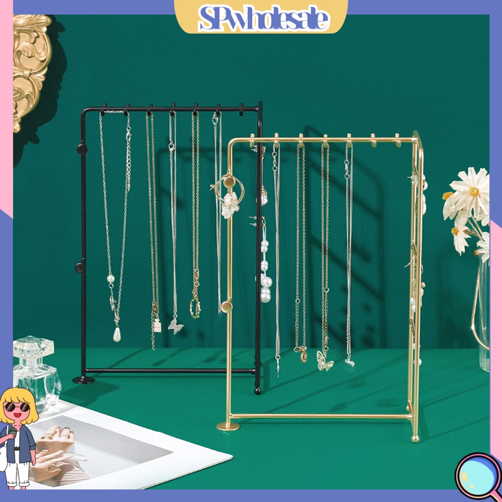 <SPwholesale> Giá Đỡ Trưng Bày Trang Sức Bằng Kim Loại Nhiều Móc Màu Vàng / Đen
