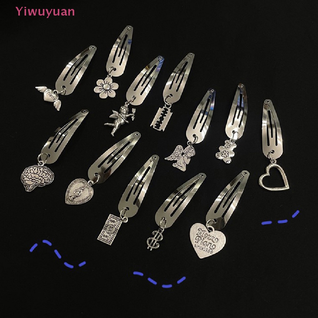 1 Kẹp Tóc Kim Loại Màu Bạc Hình Trái Tim Thời Trang