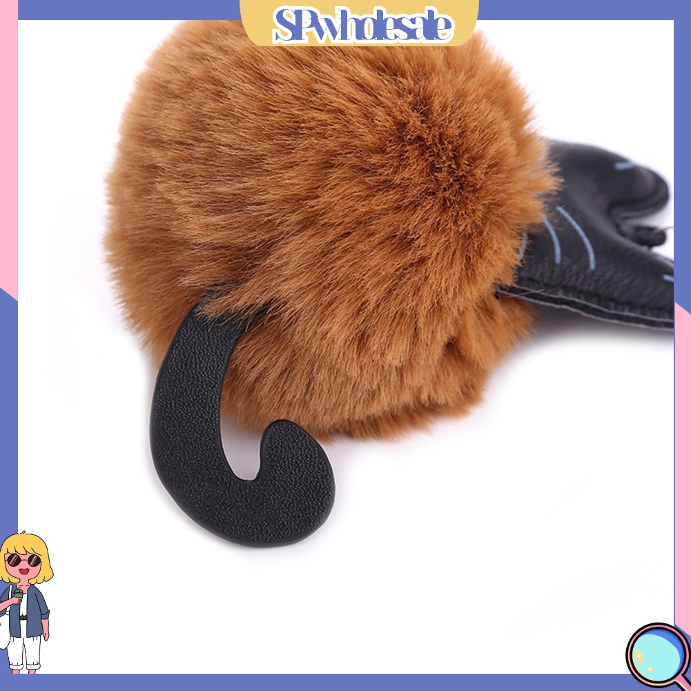 <SPwholesale> Móc Khóa Hình Mèo Phối Lông Nhân Tạo Thời Trang