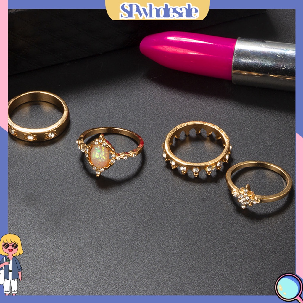 <SPwholesale> Set 13 Nhẫn Đeo Khớp Ngón Tay Nhiều Kiểu Thời Trang Cho Nữ