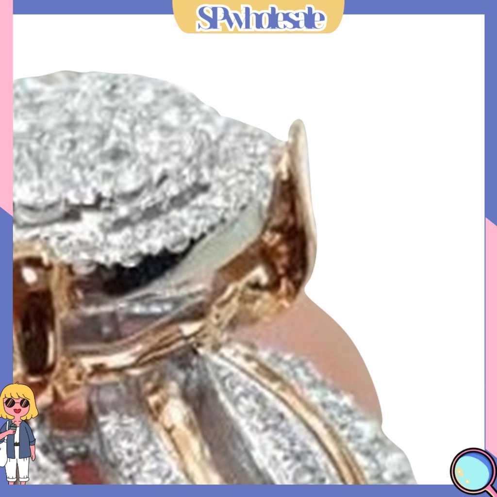 <SPwholesale> Nhẫn Dát Đá Nhiều Lớp Nhẹ Không Phai Màu Cho Nữ Sinh Nhật Đám Cưới