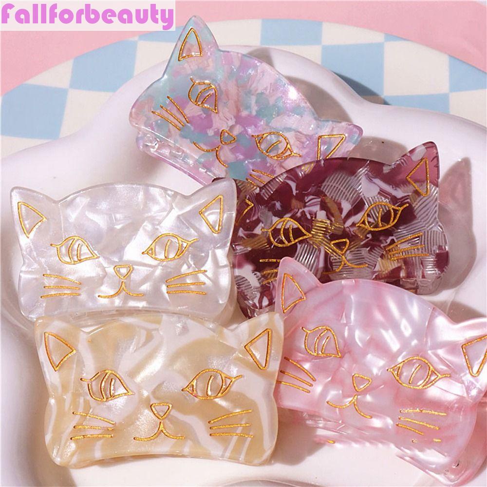 Kẹp Tóc Đuôi Ngựa Bằng Acrylic Hình Chân Mèo Cho Nữ