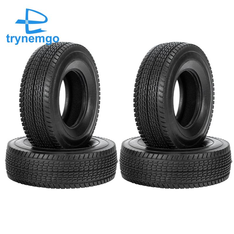 Set 4 Bánh Xe Cao Su Cứng 25mm Thay Thế Cho Xe Tải Điều Khiển Từ Xa 1 / 14 Tamiya