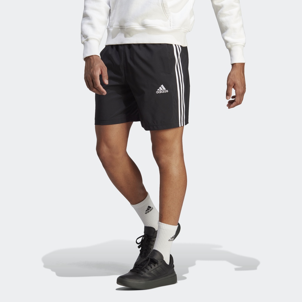 Adidas Phong cách sống Quần Short Chelsea 3 Sọc Essentials AEROREADY Nam Đen IC1484