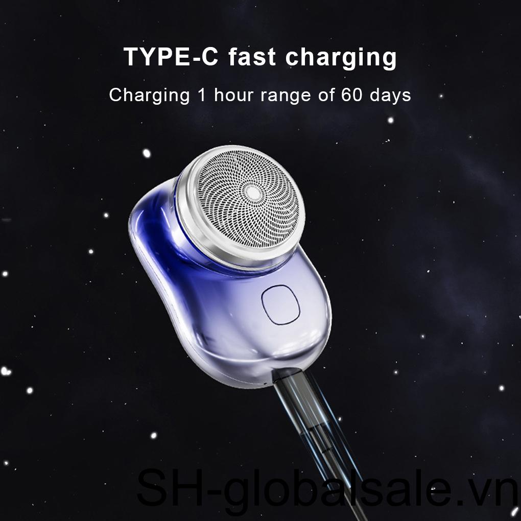 Máy Cạo Râu Chạy Bằng Pin ABS Mạ Điện Tiếng Ồn Thấp Giao Diện Type-C Tiện Dụng