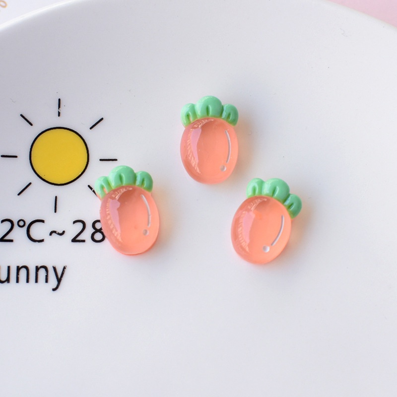 Set 10 Kẹp Tóc Nhựa Trong Suốt Hình Trái Cây Dễ Thương