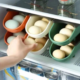 【GRCEKRIN】Egg Rack Family Food Storage Containers Kitchen Organization Egg Storage Box
