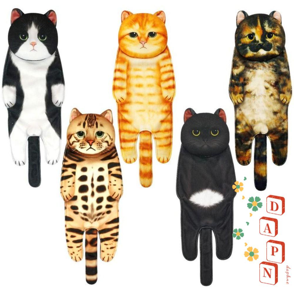 Khăn Lau Tay Trang Trí Hình Mèo Dễ Thương