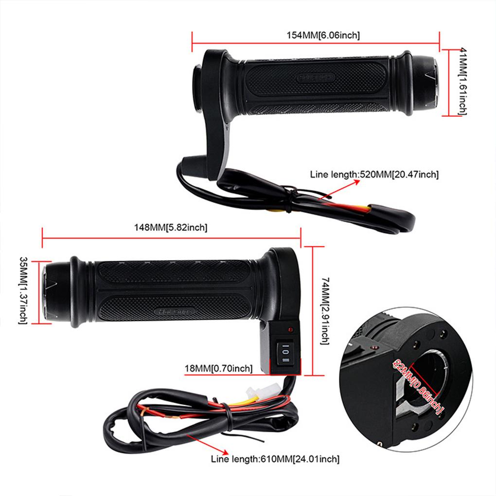 1 Cặp Đệm Sưởi Ấm Tay Lái Xe Máy DC 12V 22mm