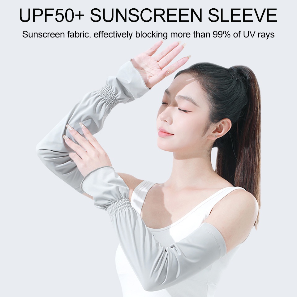 GTUBIKE Găng Tay Chống Nắng Và Tia UV Bằng Lụa Lạnh Mỏng Thoáng Khí GTUBIKE UPF50 +