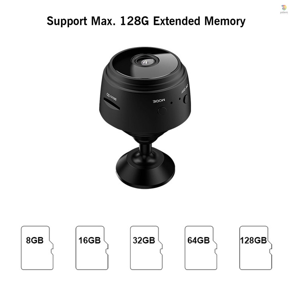 Máy Quay An Ninh Mini 1080P Kết Nối WiFi Không Dây Có Thể Xoay Được Với APP Và Đế Nam Châm