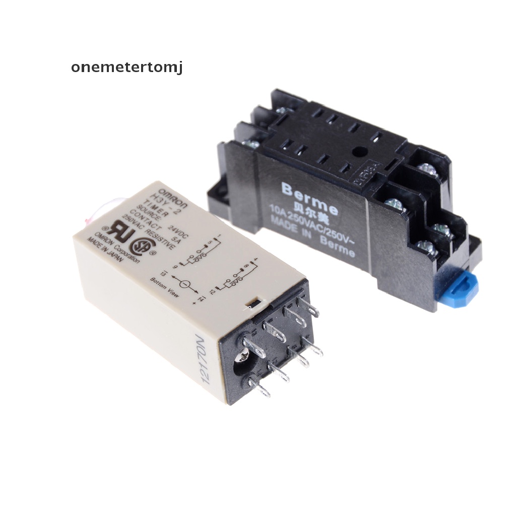 Rơ Le Thời Gian 0-60 Giắc Cắm Và Đế DC 24V H3Y-2