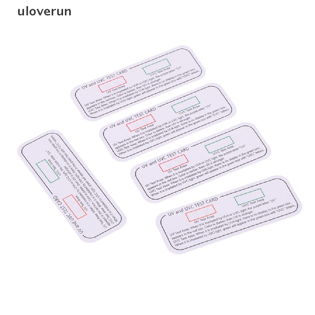 Bộ 10 Thẻ Thử Ánh Sáng UVA UVC Chất Lượng Cao