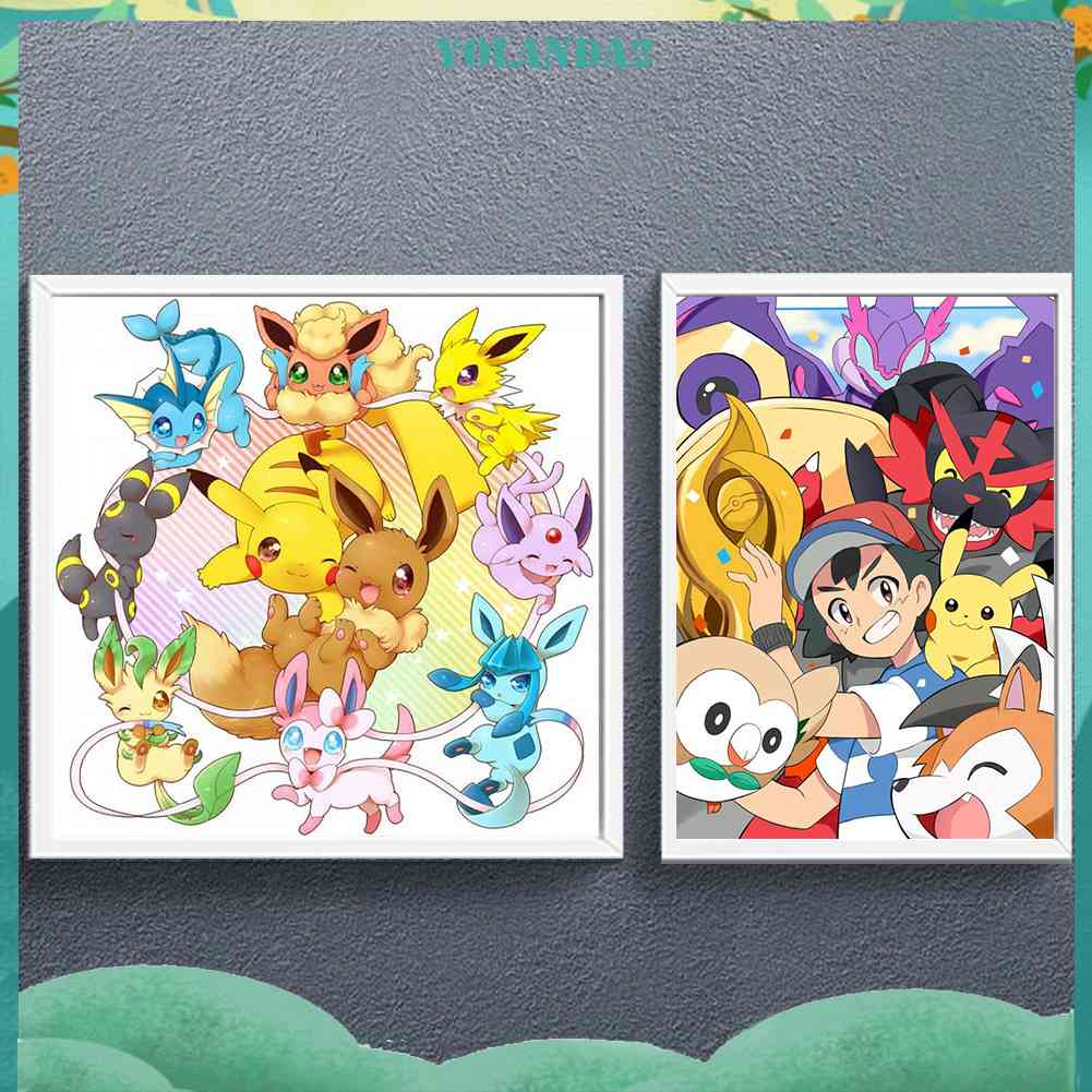 Toàn Bộ Bộ Tranh Thêu Chữ Thập 11CT Hình Pokemon