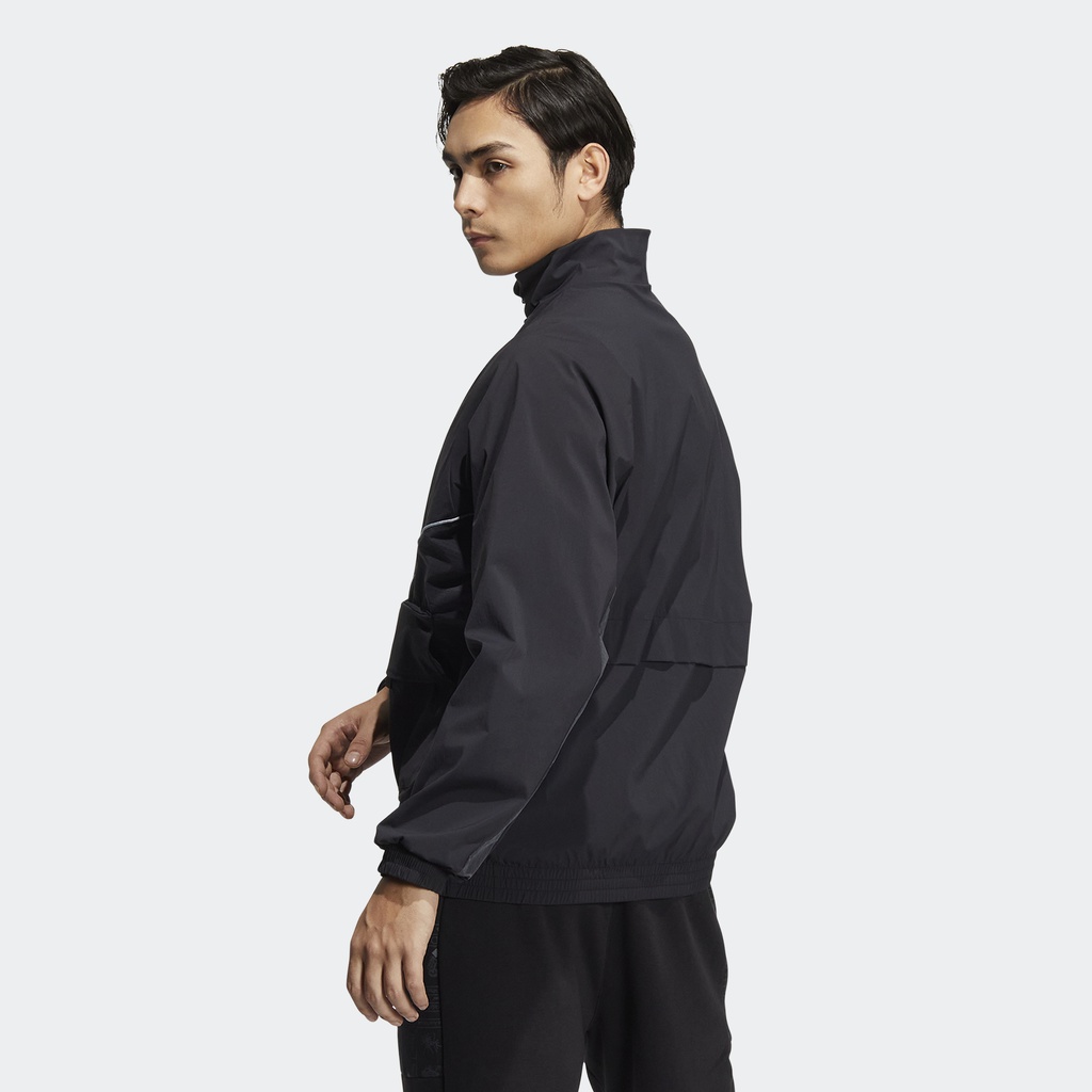 Adidas Phong cách sống Áo Khoác Dệt Thoi Có Túi Stadium Nam Đen HM5144