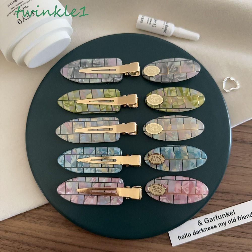 Kẹp Tóc Hình Học Nhỏ Nhắn Màu Sắc Ngọt Ngào Phong Cách Retro Cho Nữ