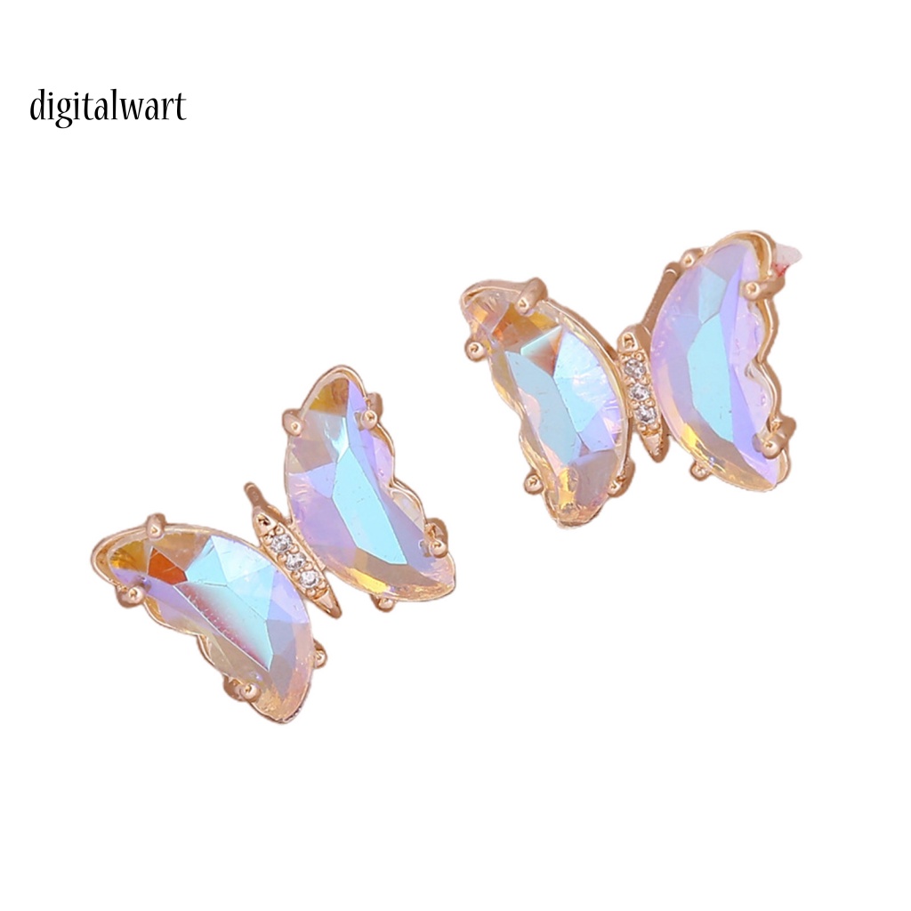 Kỹ Thuật Số| 1 Cặp Bông Tai Hình Bướm Màu Sắc Gradient Ngọt Ngào Lâu Trôi Dành Cho Nữ