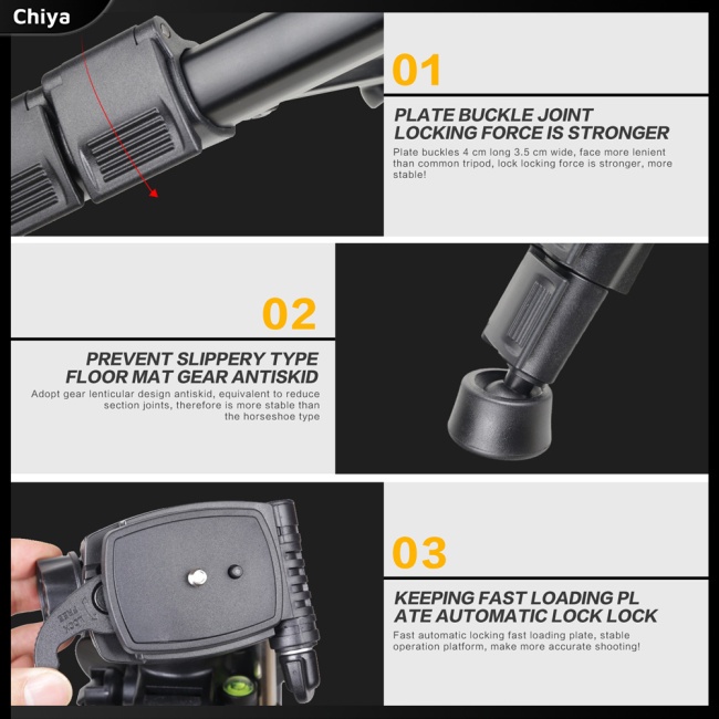 Giá Đỡ Ba Chân Bằng Nhôm Chuyên Nghiệp Zomei Q111 Cho Máy Ảnh Kỹ Thuật Số Dslr