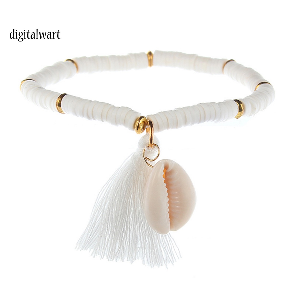 Kỹ Thuật Số| Vòng Đeo Tay Hạt Vỏ Sò Nhiều Màu Co Giãn Dành Cho Nữ