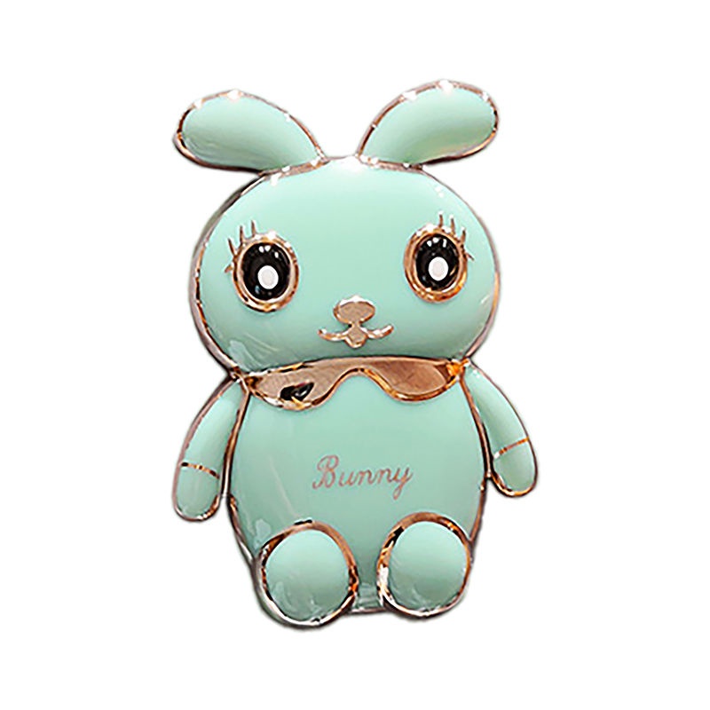 Giá Đỡ Điện Thoại Di Động Dạng Gập Hình Thỏ Mạ Màu Dễ Thương Có Nút Đẩy Và Kéo Và Kéo