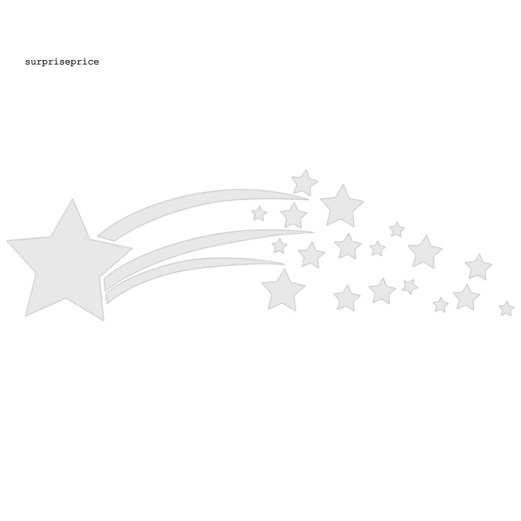 1 Bộ Sticker Gương Dán Tường Họa Tiết Sao Băng 3D Tự Dính Có Thể Tháo Gỡ Trang Trí Nhà Cửa