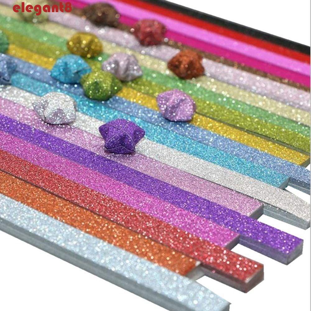 Giấy Xếp Origami Hình Ngôi Sao Lấp Lánh Nhiều Màu Sắc Dùng Để Tập Luyện