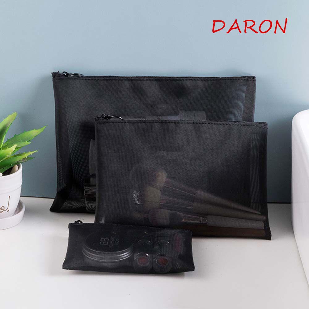 Túi Lưới Trong Suốt Cỡ Lớn Có Khóa Kéo Đựng Mỹ Phẩm Tiện Dụng