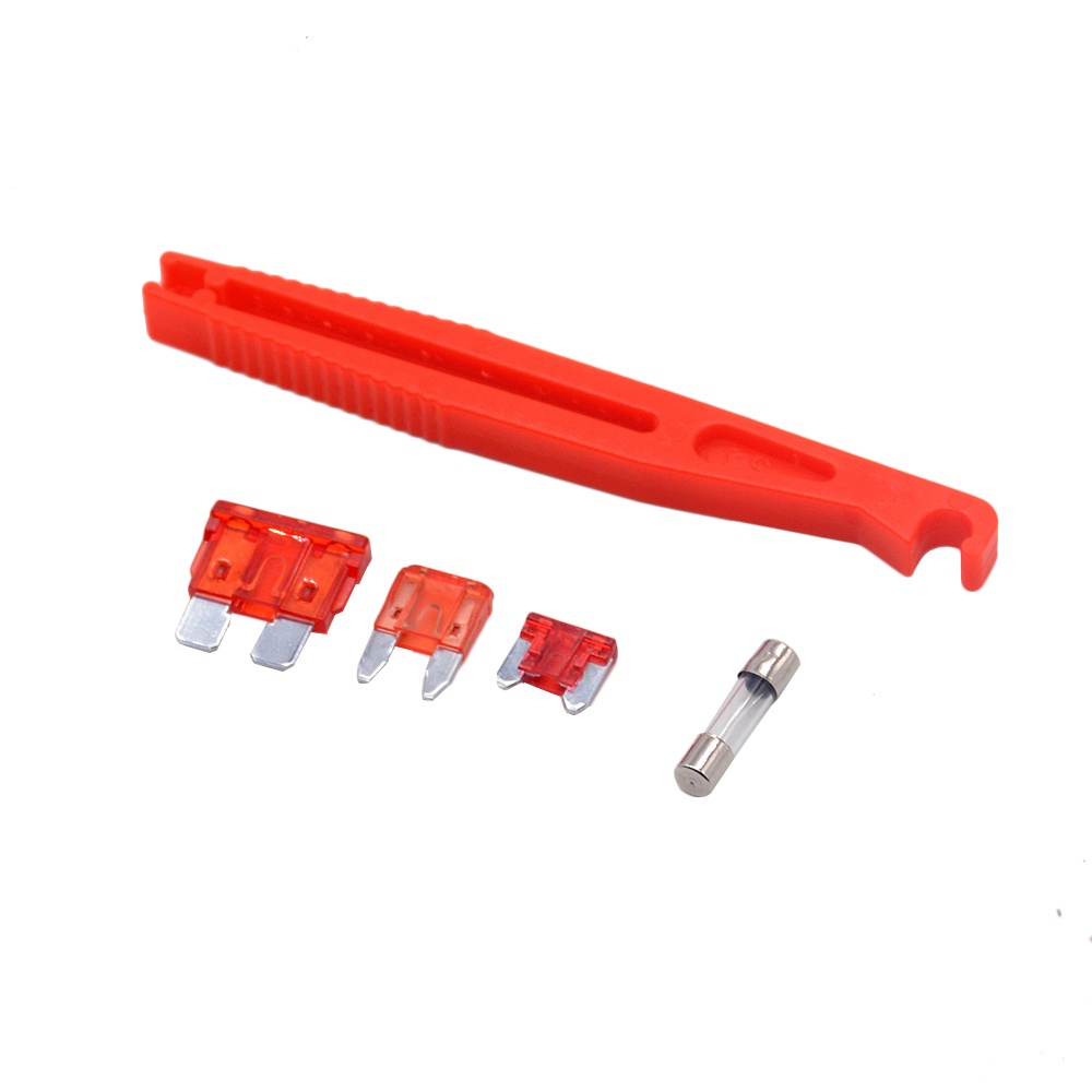 Xe Cầu Chì Kéo 6*30 Ô Tô Xe Cầu Chì Lưỡi Dao Máy Kiểm Tra & Kéo Dụng Cụ Tháo Cầu Chì Màu Đỏ Kéo