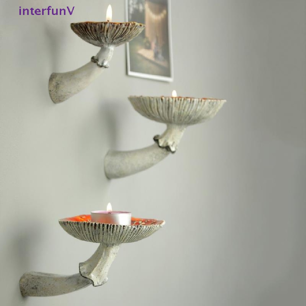 [InterfunV] Kệ Treo Tường Trang Trí Hình Nấm Bằng Nhựa Resin