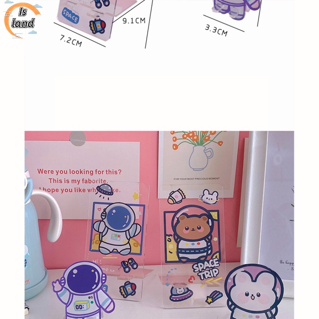 [IS] Giá Đỡ Điện Thoại Để Bàn Bằng Acrylic Trong Suốt Họa Tiết Hoạt Hình Sáng Tạo Có Thể Tháo Rờ