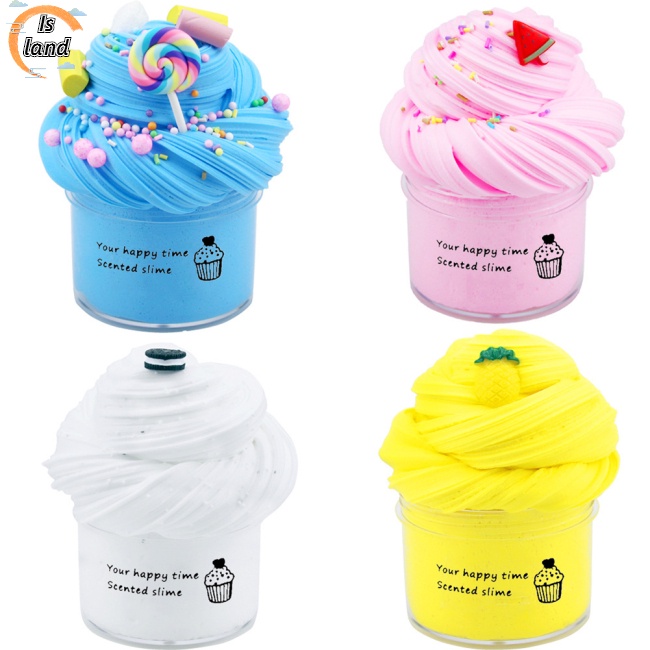 Bộ Đồ Chơi Đất Sét 4 Màu Bơ 100ml Siêu Mềm Không Dính Diy Dành Cho Bé Trai Và Bé Gái