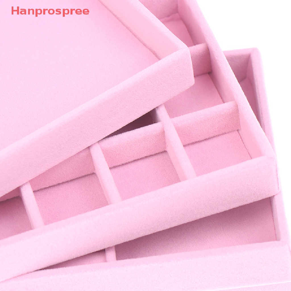 Hanprospree > Khay Trưng Bày Trang Sức Bằng Nhung Màu Hồng Có Thể Xếp Chồng Lên Nhau