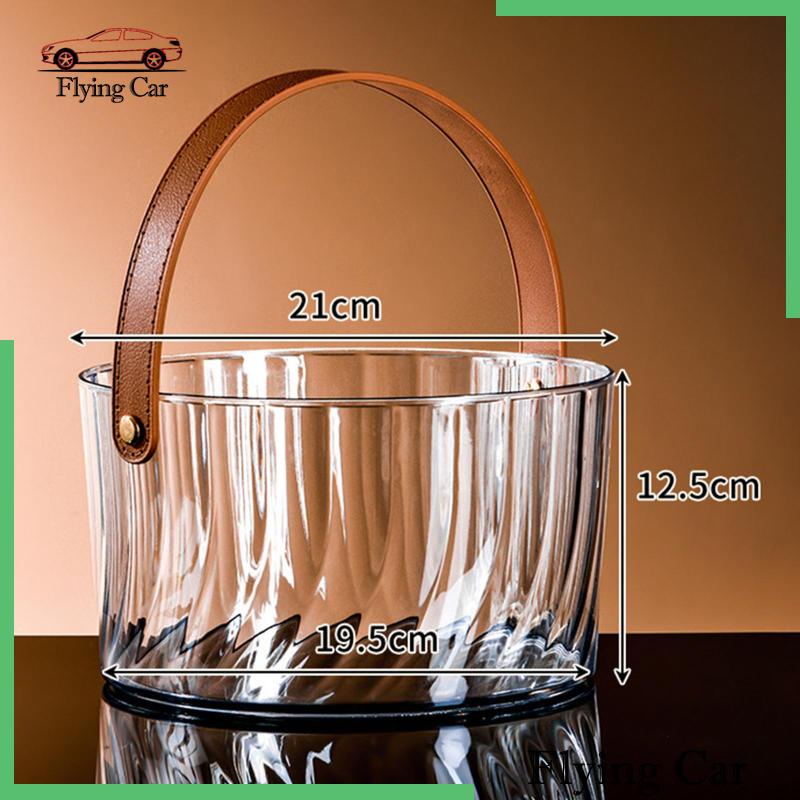 Xô Đựng Đá Dày Dặn Màu Trong Suốt Dễ Mang Theo Lzdjfmy2