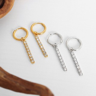 Bông tai mạ vàng 18k đính đá zircon thời trang cao cấp cho nữ